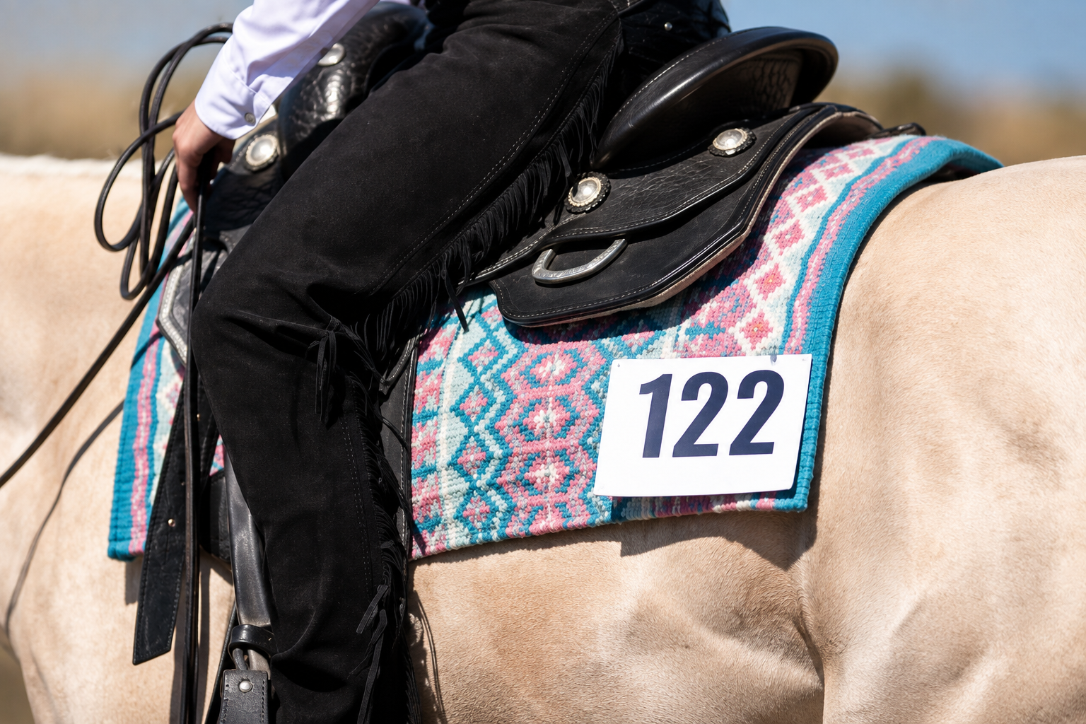 Western Showblanket mit Startnummer für den Showring